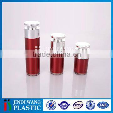 new design acrylic bottle straight round airless bottle