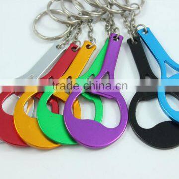 Tennis racket fanny bottle opener--aluminum alloy ring