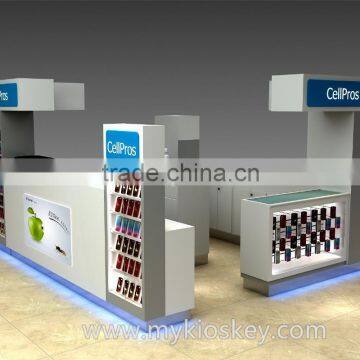 high quality customized mobile phone accessories kiosk | 3D cellphone kiosk | phone display stand for sale