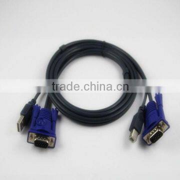 KVM Cable with VGA,USB AM/BM,KVM Cable for KVM switch