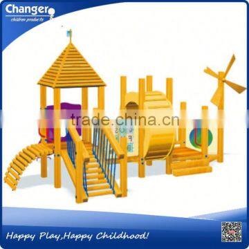 2015 new hot selling wooden outdoor playground