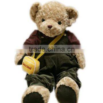 Popular plush Bear with fashion cloth and Versipacks