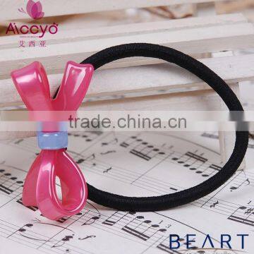 Acetate cellulose boutique hair bow ponytail holder