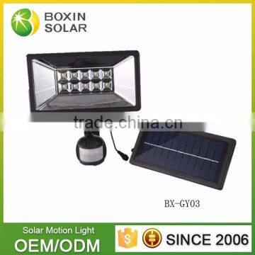 high lumens 10 LED bulbs durable solar motion security light