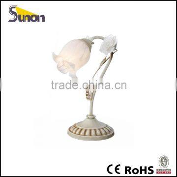 ST1066-1 antique Iron wrought ceramic flower reading table lamp