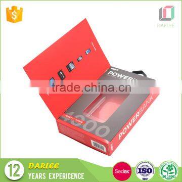 Alibaba china recyclable clamshell packaging power bank box with magnet closure