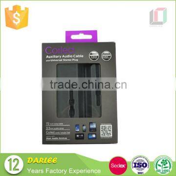 China Manufacture Embossed UV Custom Logo Recyclable Micro Usb Cable Paper Box Packaging photo-2