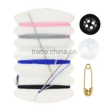 hotel sewing kit with thread,needle,button/portable sewing kit in carbon box
