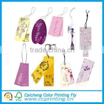 Custom tag design art paper clothing tag printed luggage tag