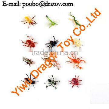 Plastic color insect statue educational toy insect