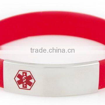 Factory custom make custom medical id wristbands for cyclists