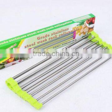 Grade Collapsible Kitchen Dish Drainer Rack Fruit Vegetable Dish Drying Rack