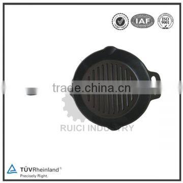 high quality round casr iron 12 inch griddle with rib