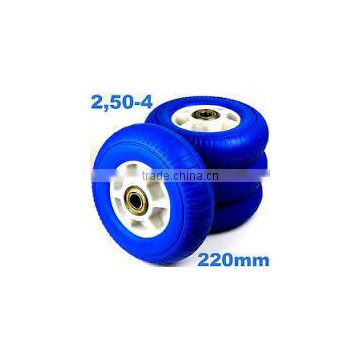 2.50-4 pu foam small rubber wheels for hand trolley