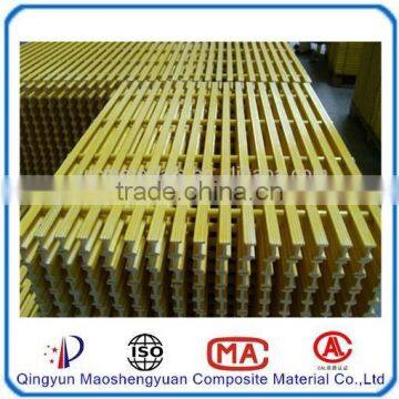 Yellow color FRP Pultruded grating /fiberglass rail fence