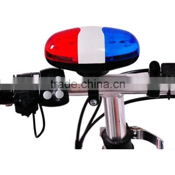 2014 New Bike Bicycle Cycling 4 Sounds 6 LED Police Car Siren Electric Light Horn Bell