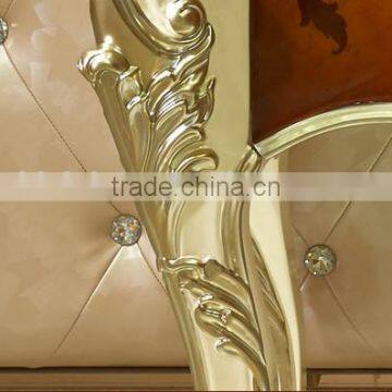 European Style Luxury Console Table, Parquet Pattern Wooden Corner Table, Nice Carving Storage Cabinet (BF01-ML042) photo-3