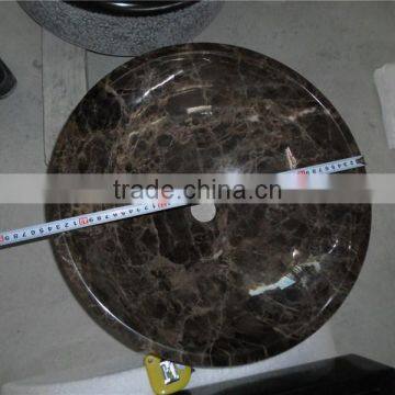 Spain Dark Emperador Stone Sink Basin photo-2