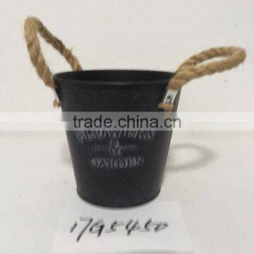 Cheap Custom Printed Bulk Black Rustic Mini Bonsai Flower Pot