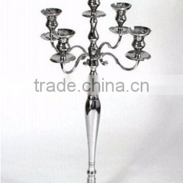 Aluminum candelabra with Flower Bowl, Candelabra, Candle holder, wedding candelabra