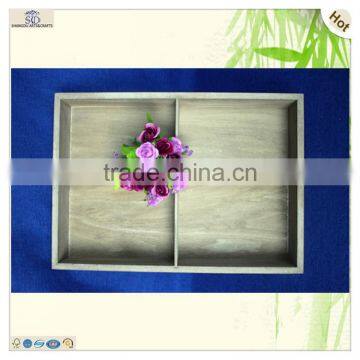 Antique Feature Horticultural Decoration Paulownia Wooden Plate Tray photo-6