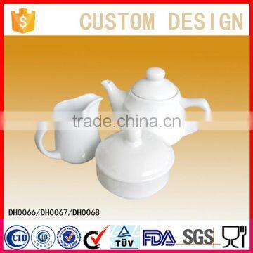 China Factory Wholesale Custom Ceramic Porcelain Teapot Milk Jug Sugar Bowl Tea Set photo-2