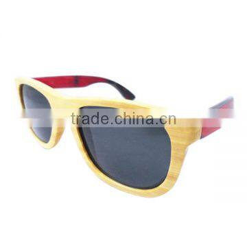 Customized Sunglasses Red Wood Legs Bamboo Frame Factory Price Wooden Sunglasses photo-2