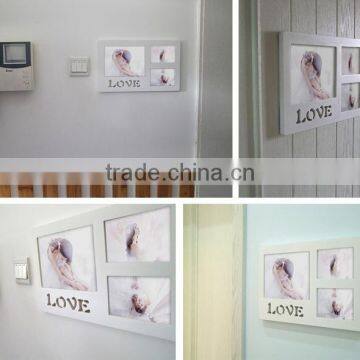 Hollow Love Wood Photo Frame for 3 Picture photo-2