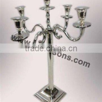 Wedding Candelabra/Antique Aluminium Candelabra With Silver Finish photo-2