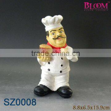 Polyresin hot sell fat chef figurines wholesale