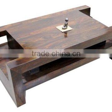 Natural Finish Wooden Center Table