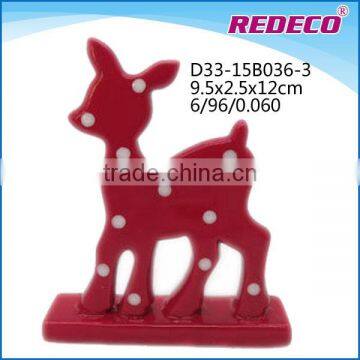 high quality flat ceramic reindeer for Christmas decoration or gift