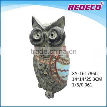 2017 desktop resin animal statue owl decoration for sale