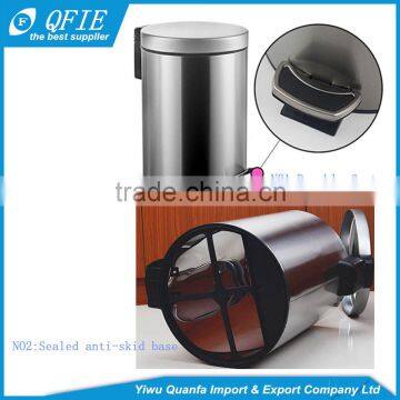 Household Eco-friendly 20 Litres Cylinder Silver Stainless Steel Foot Pedal Garbage Bin for Korea Market photo-4