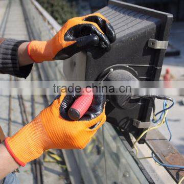 NMSAFETY colored nitrile dipped non slip gloves