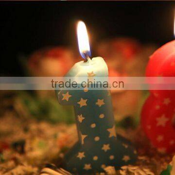 Pentagram Pattern Numbers Happy Birthday Candle photo-2