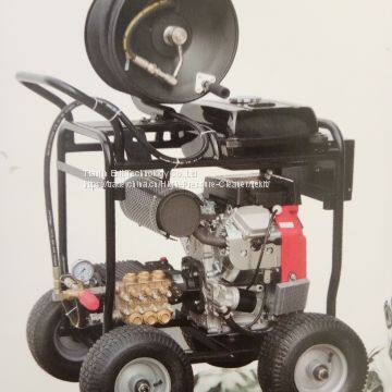 350 Бар, 21 л/мин бензиновый двигатель высокого давления, автомойка с катушкой