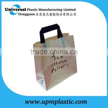 Wholesale Flexo Printing Block Bottom Flat Tape Handle Plastic Bag photo-2