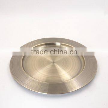Wholesale Flat Bottom Elegant Seafood Tray/stainless Steel Salad Plate Set photo-4