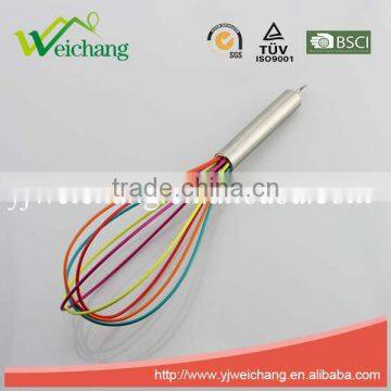 WCE413 Good Quality Colorful Egg Whisk Silicone Wire Whisk, Egg Frother, Milk & Egg Beater Blender Hot Sales photo-3