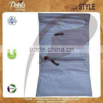 Jewelery Folder With Polysilk Ribbon Closure - Made From PU - Three Fold Design photo-4