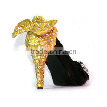 SC018 Fashion wedding gold glitter high heel shoe condoms for ladies high heel