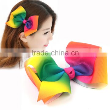 2017 wholesale girls ribbon cheerleading hair bow/custom ribbon cheer bows