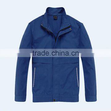 Long sleeve zip navy cotton work jacket