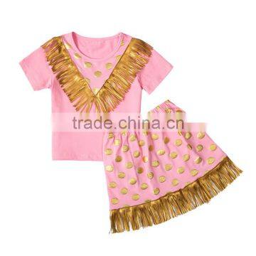 2016 Wholesale Kids Clothing Kids Wear Polka Dot Pettiskirt Set With Vintage photo-6