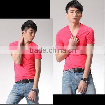 2016 Perfect Popular in China Hot Style Best Quality V-neck T-shirt for Men photo-5