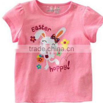 girls pin bunny rabbit cartoon short sleeve t shirts kids Jumping beans summer tops