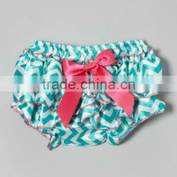Chevron Satin Baby Diaper Cover Baby Bloomers Ruffle Pants