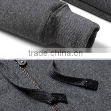 China Product Wholesale Cheap Fleece Zipper Pocket Hoodies photo-3