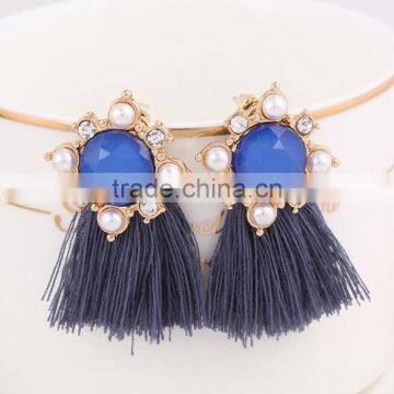 Zm53249a Cheap Handmade Dangle Earrings Women Tassel Earrings With Pearl